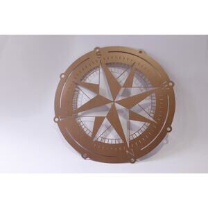 Round Compass, Wall Hanging, Metal, Iron, Sculpture, Wall Decor, ~ 250521-WH 461